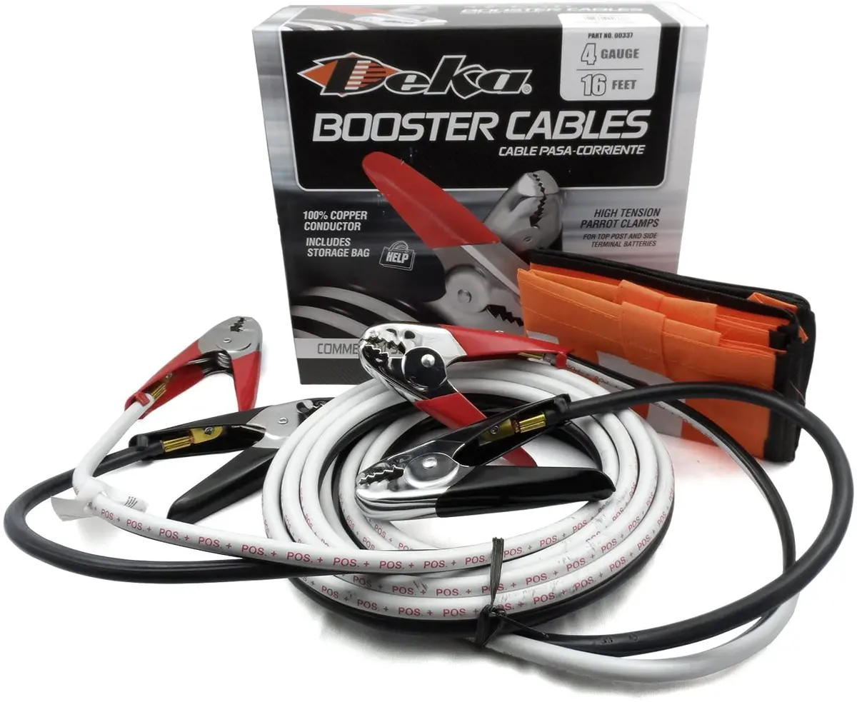 16' Dual Black/White Commercial Service Booster Cable | 00337 Deka 1