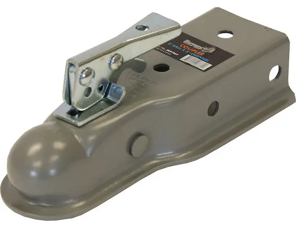 Primed Steel Straight Tongue Coupler, 2" Ball, 3" Channel, 300 Lb Tongue Weight | Buyers Products 0091065 1