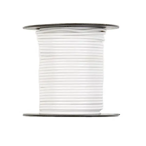 100' White Primary Wire, 16 Gauge - Rated 80 Degree C | 02359 Deka 1