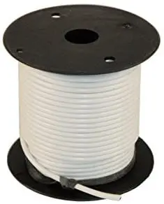 100' White Primary Wire, 14 Gauge - Rated 80 Degree C | 02409 Deka 1