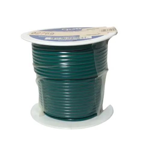 100' Green Primary Wire, 14 Gauge - Rated 105 Degree C | 02769 Deka 1