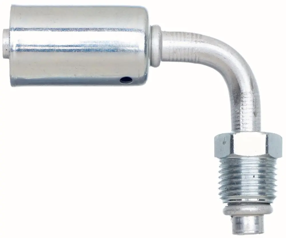 Male Sae Tube O-Ring Nut - 90 Bent Tube - Aluminum (Polarseal Aca) | G45585-1210 Gates 1