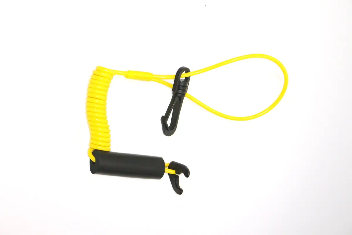 Jetski Floating Lanyard Kawasaki Polaris Tigershark Honda Wetjet Yellow Safety Clip 1