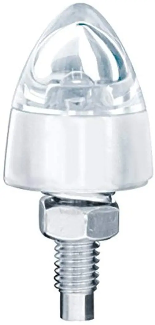 White Led Bullet License Plate Fastener - 2 Pack | United Pacific 10862 1