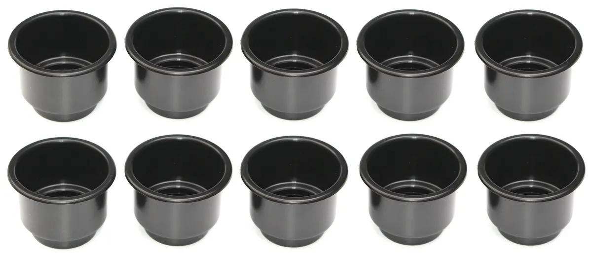 3 5/8 Black Jumbo Cup Boat Rv Car Truck Pool Table Sofa Inserts Large Size 7