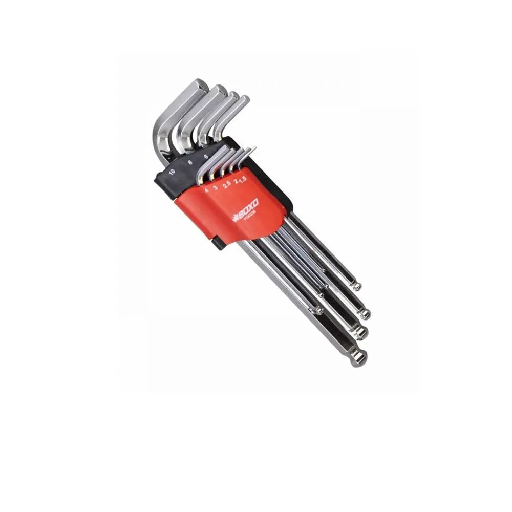 9 Pcs Long Arm Ball Point Hex Key Wrench Set 1