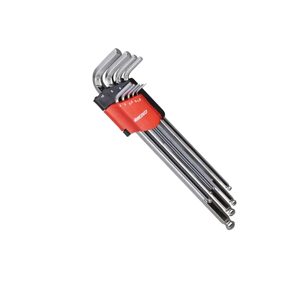 9 Pcs Xl Arm Ball Point Hex Key Wrench Set 1