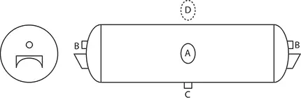27-1/2" Air Tank With Standard Bracket, 1488 Cu. In | Tectran 2001L 1