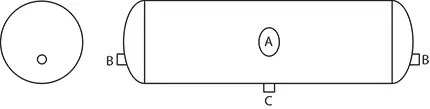29-1/4" Air Tank Without Bracket, 1425 Cu. In | Tectran 2000Q 1