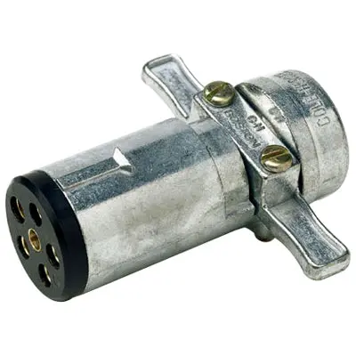 6-Pole Round Plug Trailer Connector Assembly | 1236Bx Cole Hersee 1