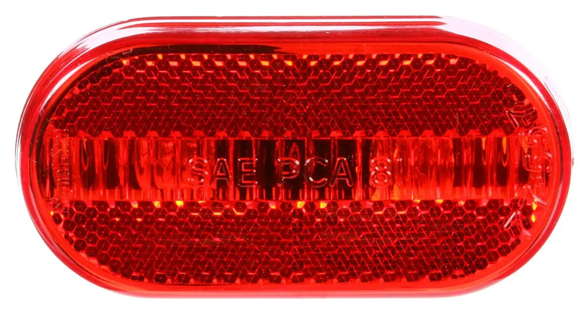 Signal-Stat Red Incandescent 4" Oval Marker Clarance Light, Bracket Mount Kit | Truck-Lite 1264 1