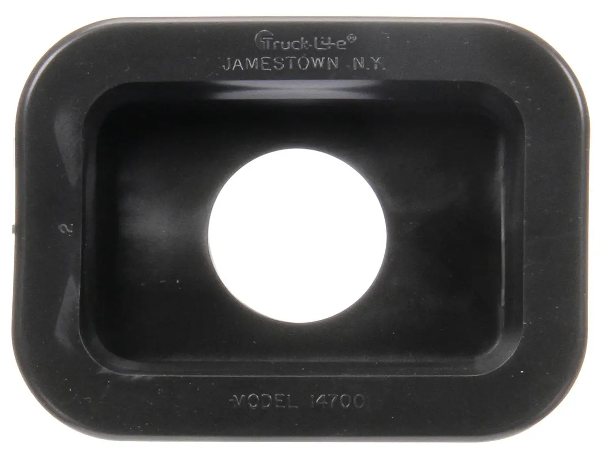 Rectangular Black Pvc Grommet W/ Open Back For 14 Series & 2.5" X 3.5" Lights | Truck-Lite 14701 1