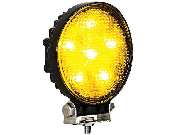 4.5 Inch Amber Led Flood Light With Black Housing | Buyers Products 1492116 1