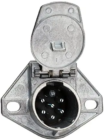 7-Way Split Pin Socket W/ 2 Hole Mount | Phillips Ind. 15-720 1