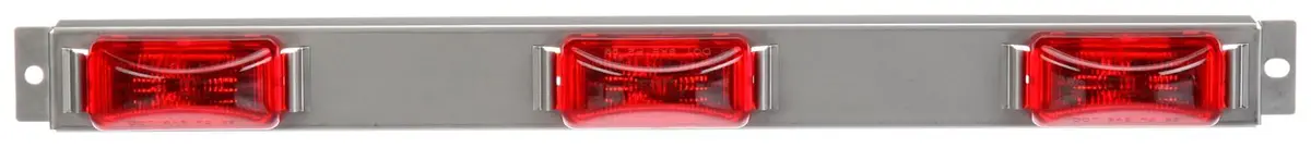 3 Light Red Identification Light Bar For 2 Screw Bracket Mount, Pl-10 Connection | Truck-Lite 15050R 1