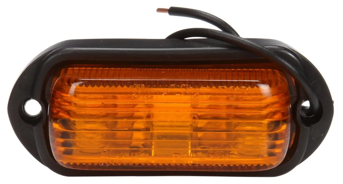 Signal-Stat Yellow Incandescent 1"X2" Rectangular Marker Clearance Light, Hardwired & 2 Screw Mount | Truck-Lite 1506A 1