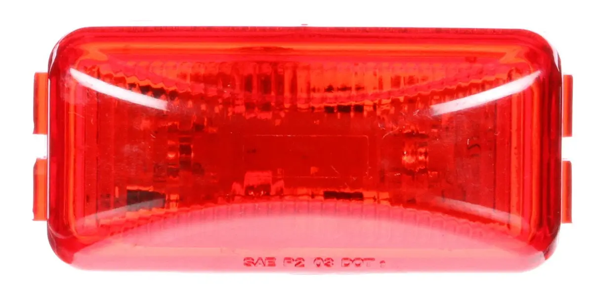 Signal-Stat Red Led 1"X2" Rectangular Marker Clearance Light, Pl-10 & Grommet Mount | Truck-Lite 1560 1