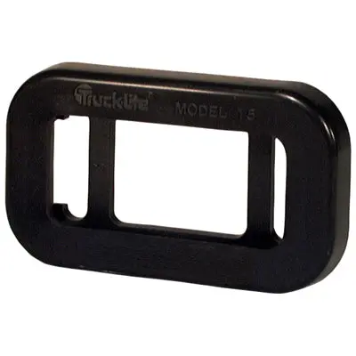 15 Series 1.5"X3" Rectangular Black Pvc Grommet Mount, Open End | Truck-Lite 15702 1