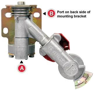 45° Angled Emergency Gladhand, Swivel Mount | 9222 Tectran 1