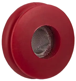 Red Polyurethane Gladhand 1-1/4" Traditional Sealing Lip With Built In Filter (Pack Of 5) | Tectran 101117R 1