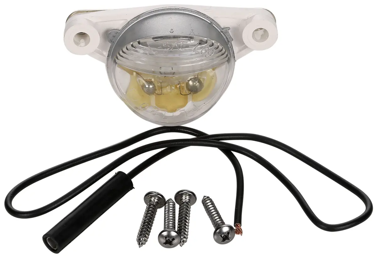 17 Series White 2" Round License Light, 2 Screw Mount | Truck-Lite 17002 1