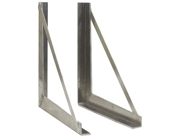 18" X 18" Welded Aluminum Truck Tool Box Brackets | Buyers Products 1701030 1