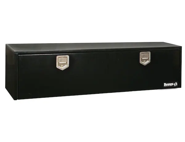 18" X 18" X 48" Black Steel Underbody Truck Box With Paddle Latch | Buyers Products 1702110 1