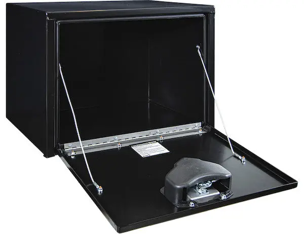 18" X 18" X 24" Black Steel Underbody Truck Box With Paddle Latch | Buyers Products 1702300 1