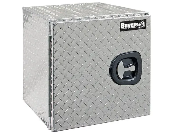 18" X 18 "X 18" Diamond Tread Aluminum Underbody Truck Box - Single Barn Door, Compression Latch | Buyers Products 1705201 1