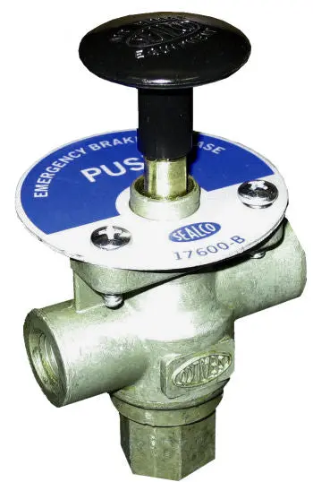 Emergency Brake Release Manual Push Pull Control Valve, Three Hole Panel Mounted | Sealco 17600B 1
