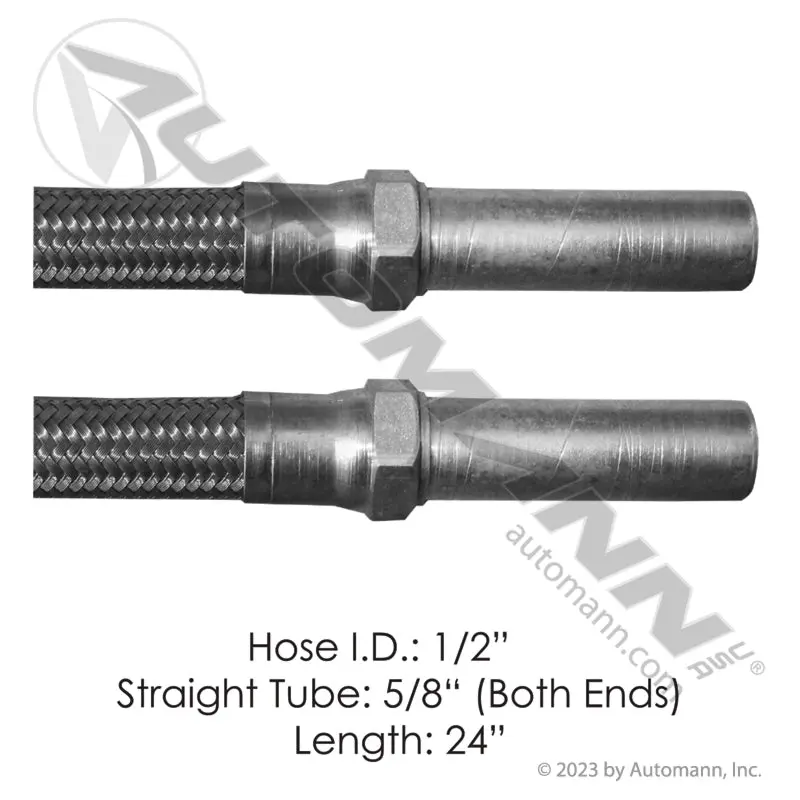 Discharge Hose 2 Straight Tube Ends 24In | 177.10324 Automann 1