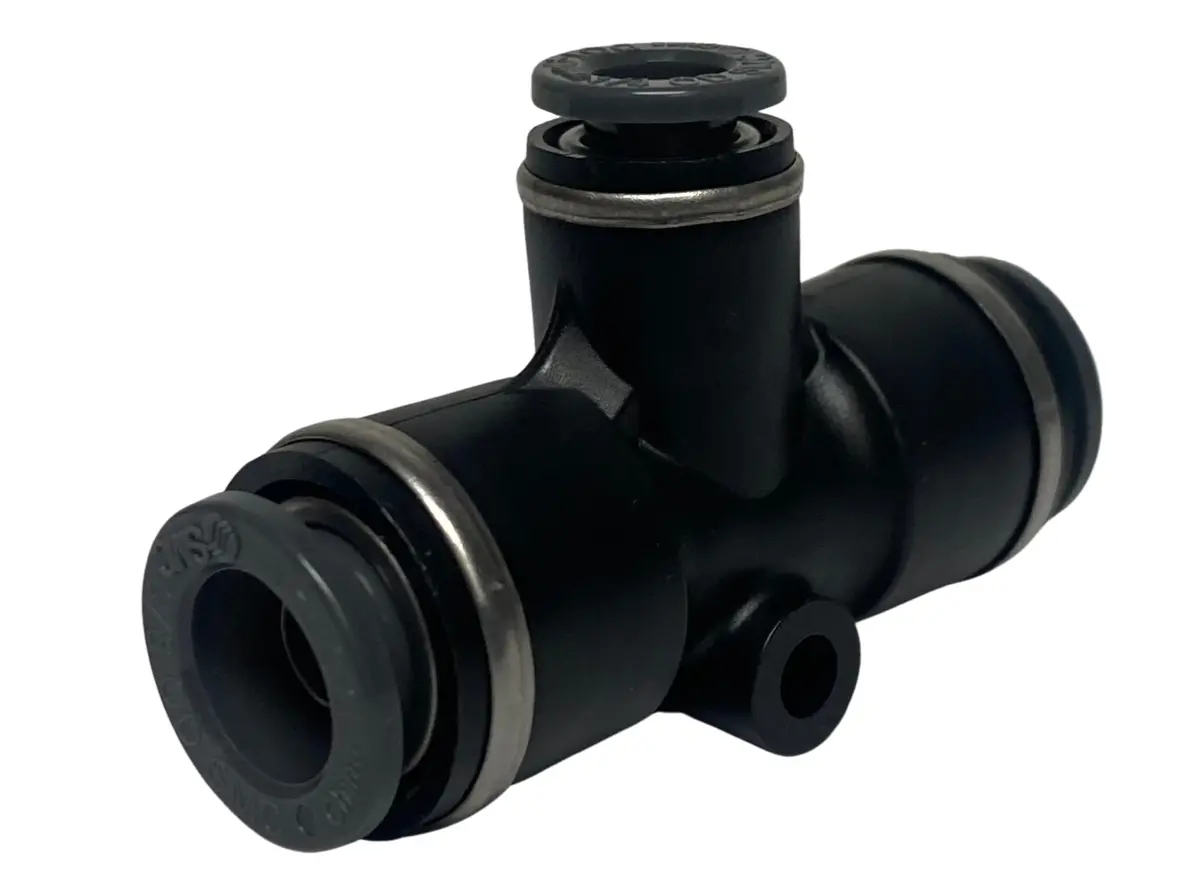 Plc Union Tee Fitting, 3/8 X 3/8 X 1/4In | 177.1164664 Automann 1