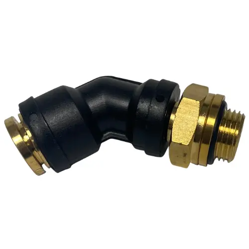 45 Degree Dot Plc Swivel Male Elbow Fitting, 1/2In X M16 | 177.12C748m16 Automann 1