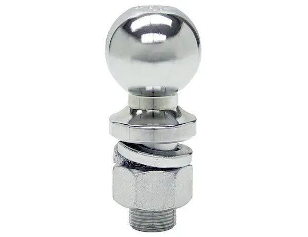 1-7/8" Chrome Hitch Ball With 3/4" Shank Diameter - 3500 Lb M.G.T.W. | Buyers Products 1802015 1