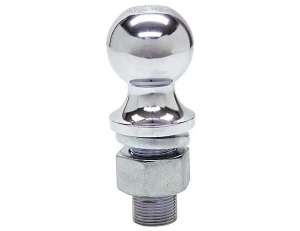 2-5/16" Chrome Hitch Ball With 1-1/4" Shank Diameter - 10000 Lb M.G.T.W. | Buyers Products 1802025 1