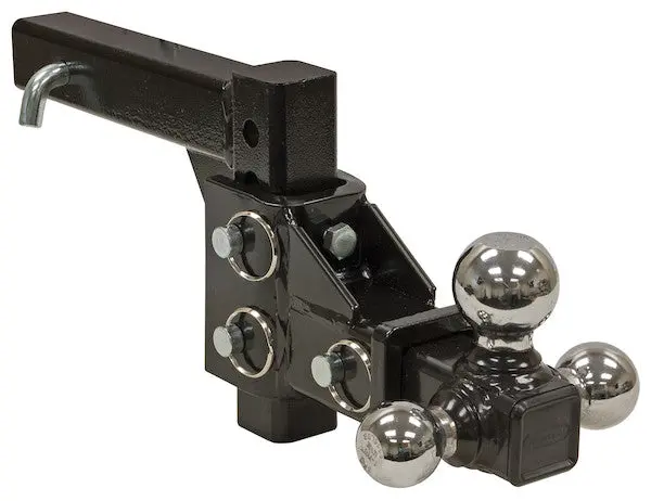 Adjustable Tri-Ball Hitch Solid Shank With Chrome Balls | Buyers Products 1802225 1