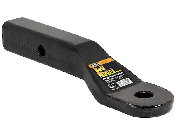 2" Heavy-Duty Ball Mount 2" Drop X 7-5/8" Long Tube Black For 1.25" Hole | Buyers Products 1803051 1