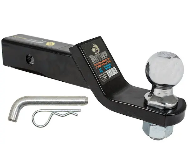 2" Black Ball Mount Kit With 2" Shank And 2" Drop-Cotter Pin Hitch | Buyers Products 1803307 1