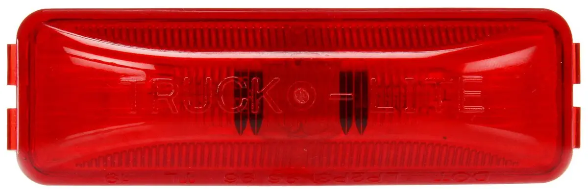 19 Series Incandescent Red 1" X 4" Rectangular Marker Clearance Light, 19 Series Male Pin & Bracket Mount | Truck-Lite 19200R3 1