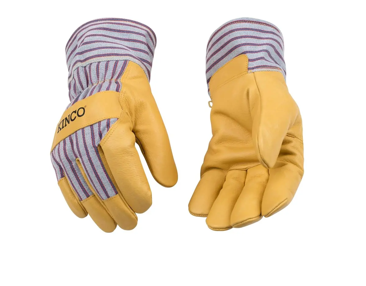 Lined Premium Grain Pigskin Palm Work Gloves With Safety Cuff | 1927 Kinco 1