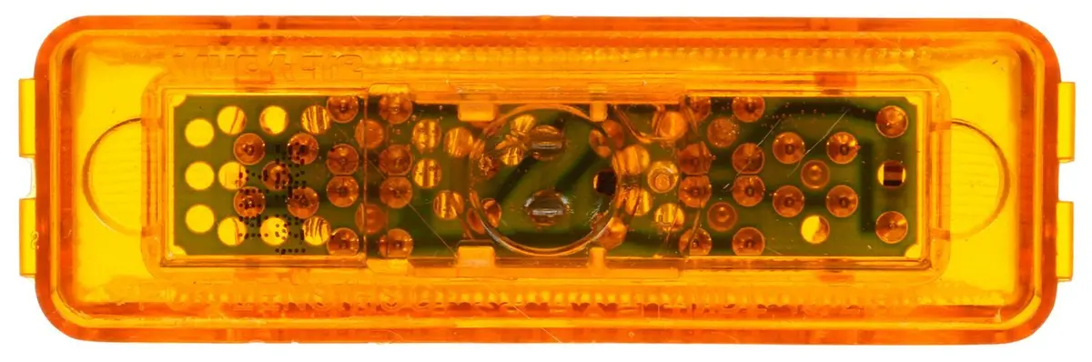 19 Series Yellow Led 1"X4" Rectangular Marker Clearance Light, Fit 'N Forget M/C & Bracket Mount | Truck-Lite 19375Y 1