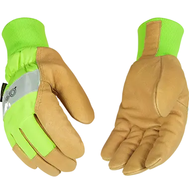 Lined Hi-Vis Green Grain Pigskin Palm With Knit Wrist | 1939Kw Kinco 1