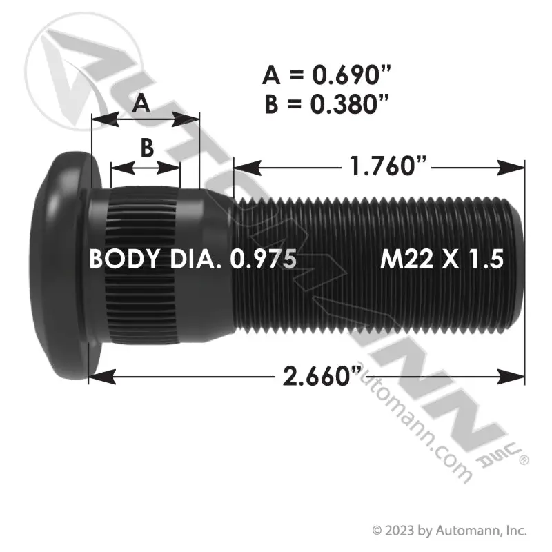 Wheel Stud | 201.6225 Automann 1