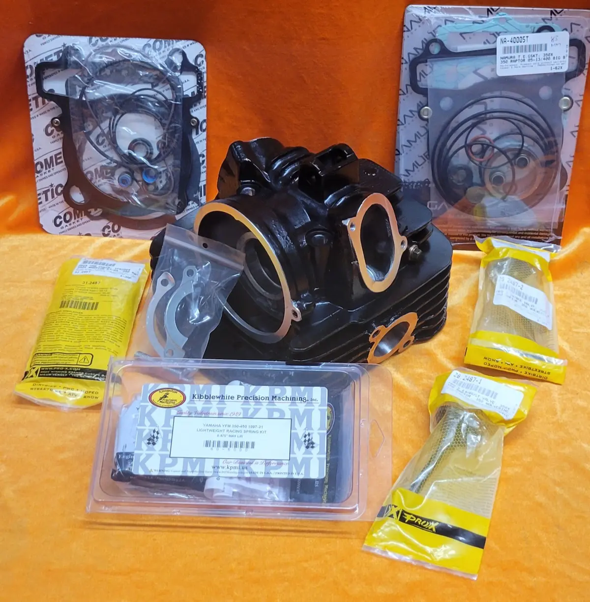1987 - 2004 Yamaha Warrior 350 Yfm Port & Polished Bare Cylinder Head Cam Chain Valves Springs Gasket Kit 1