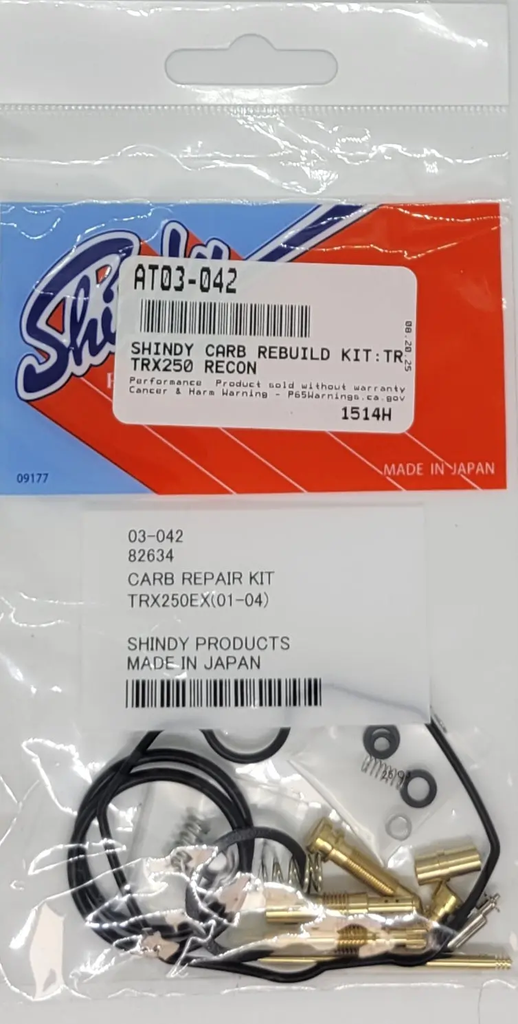 Shindy Carburetor Rebuild Kit 03-042 1997-2001 Honda Trx250 / 2001-2005 Trx250ex 1