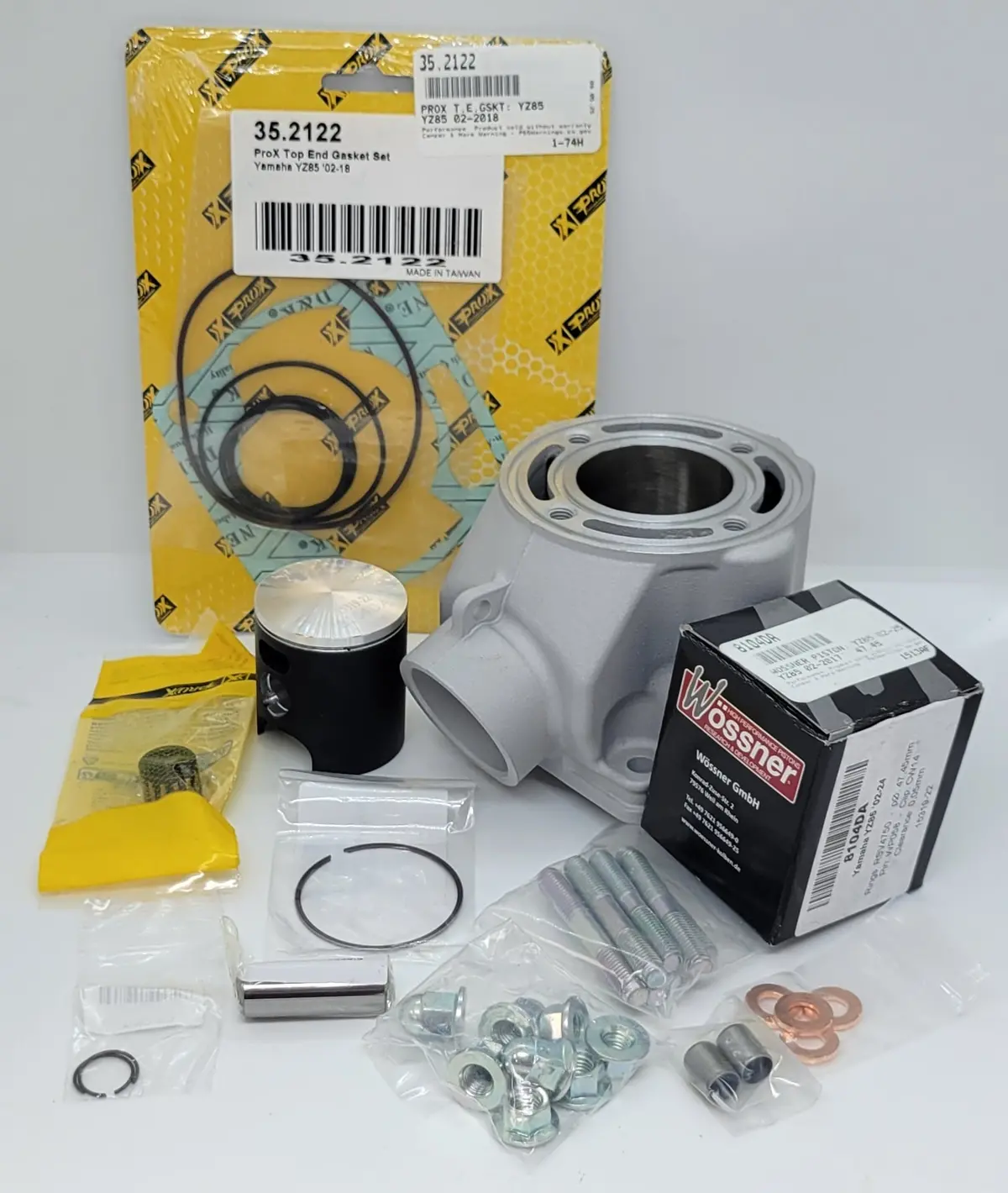 Stock Bore Wossner Piston Prox Gakset Cylinder Kit For 2002-2014 Yamaha Yz85 1