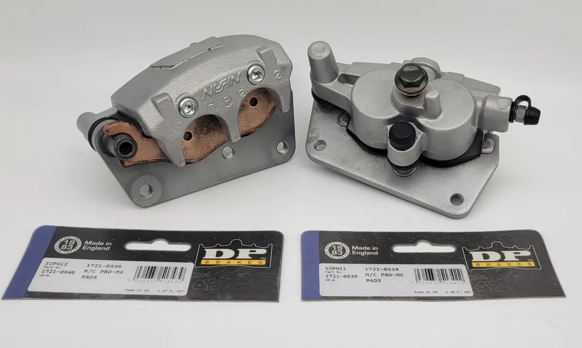 Rebuilt Oem Front Brake Calipers & Dp Brake Pads For 2004-2020 Yamaha Yfz450r Yfz450 1
