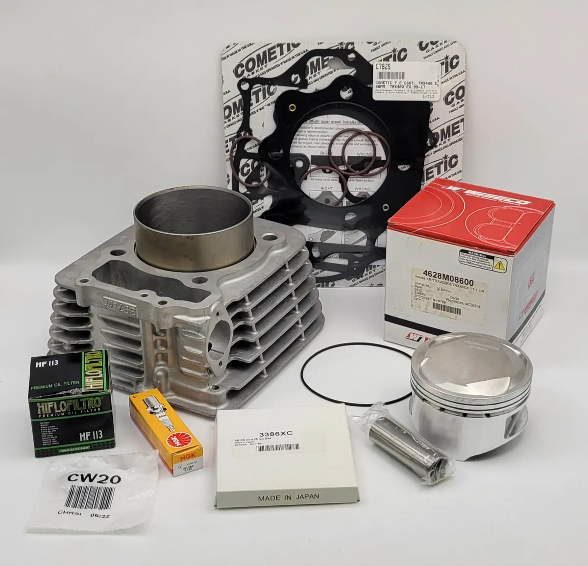 Oem Block 86Mm 11:1 Wiseco Piston Cometic Gasket Big Bore Cylinder Kit For 1999-2014 Honda Trx400ex / Trx400x 1