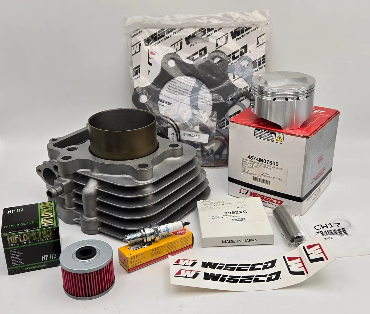 Oem Block 76Mm 11:1 Wiseco Piston 297Cc Wiseco Gasket Big Bore Cylinder Kit For 1993-2008 Honda Trx300ex 1