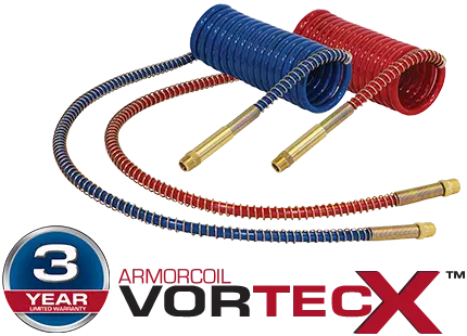 15 Ft Blue And Red Vortecx Aircoils Set With Brass Handles | Tectran 17B15h 1